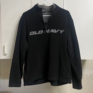 Old Navy Black Fleece Quarter-Zip